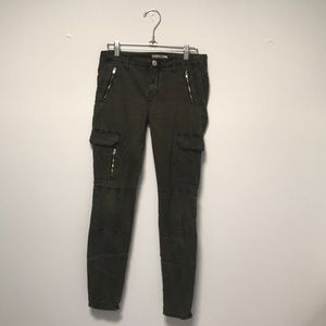 Mid rise skinny cargo pant